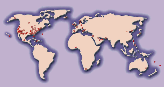 Worlwide Patient Locations